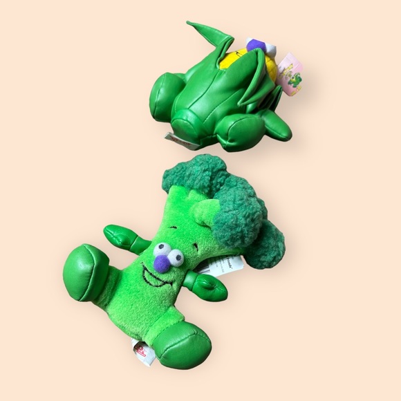 Vtg Toy Box Creations Vegetable Friends Lot Of 3 Broccoli, Corn, Celery Plush - Picture 3 of 13
